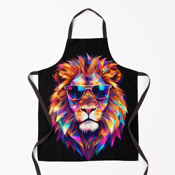 Item preview,  Neon Geometric Lion with Sunglasses – Colorful Polygon Animal Art designed and sold by AnimalAirtistry.