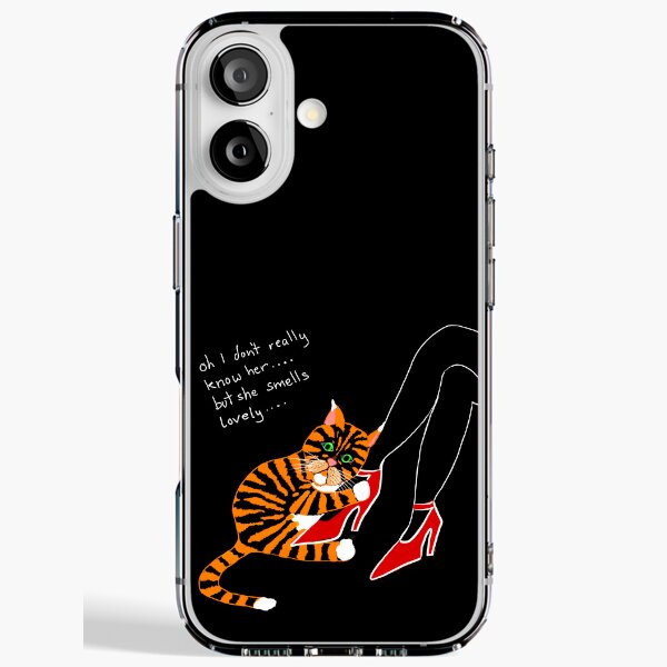 POLITOCAT and Red Shoes Lady Funny Cat Cartoon iPhone Soft Case