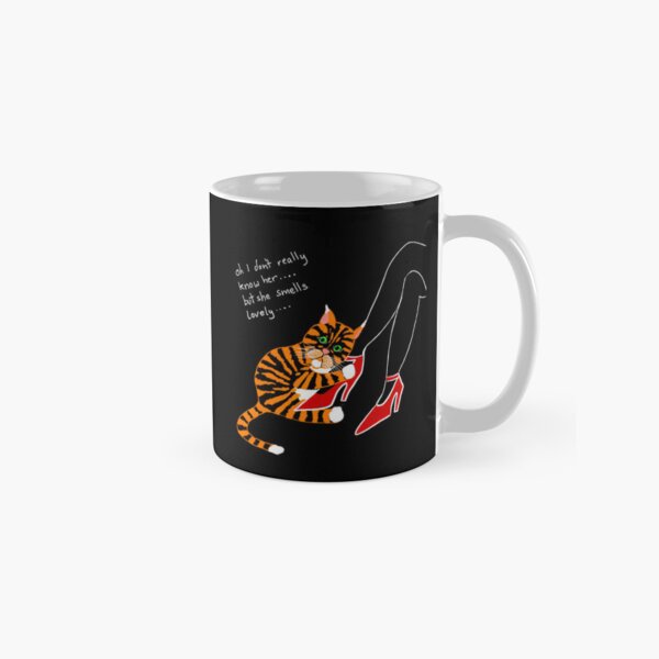 POLITOCAT and Red Shoes Lady Funny Cat Cartoon Classic Mug