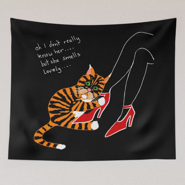 Item preview, POLITOCAT and Red Shoes Lady Funny Cat Cartoon designed and sold by Tale Teller Club.