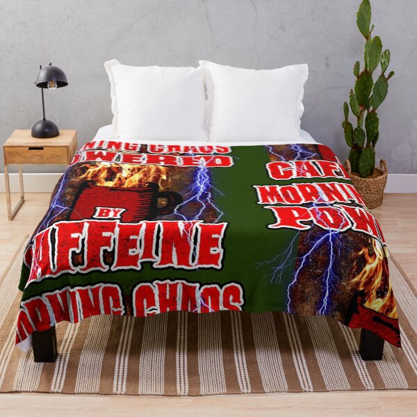 Item preview, Morning Chaos Powered by Caffeine – Funny Coffee Energy Design designed and sold by AreKreative.