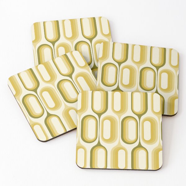 Item preview, Mid Century Modern Retro 70s - Beige, Olive Green and Mustard Yellow designed and sold by JMgraphic.