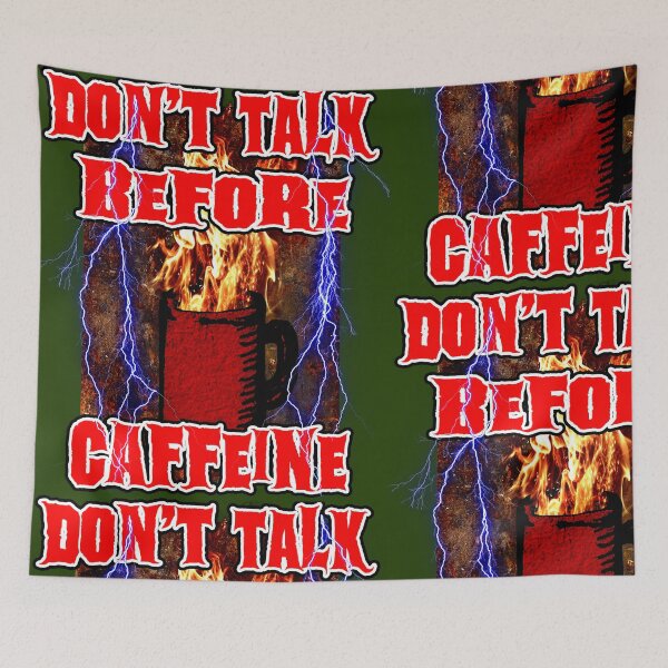 Item preview, Don’t Talk Before Caffeine – Funny Morning Coffee Design designed and sold by AreKreative.