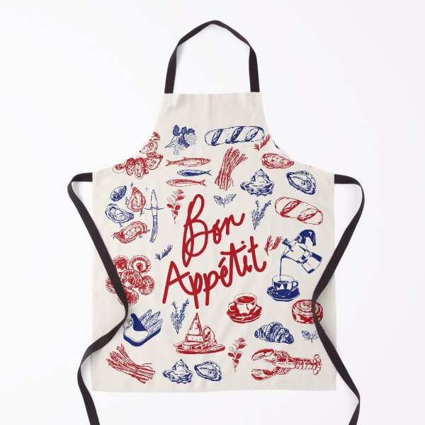Item preview, Bon Appetit Seafood and French Bread Handdrawn Gourmet Food Illustration designed and sold by MaiZephyr.