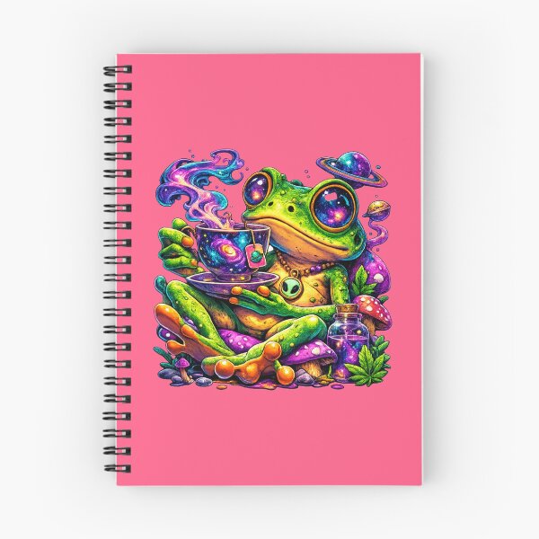 Item preview, Alien frog drinking cosmic tea designed and sold by FroggyOnly.