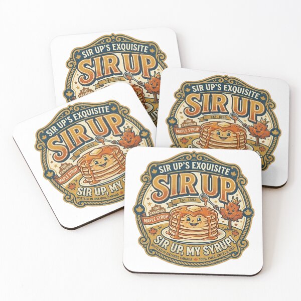 Item preview, Sir Up's Exquisite Maple Syrup - Funny Food Pun Vintage Label designed and sold by Wear Sculpt.