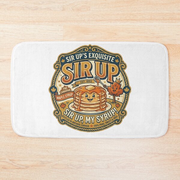 Item preview, Sir Up's Exquisite Maple Syrup - Funny Food Pun Vintage Label designed and sold by Wear Sculpt.