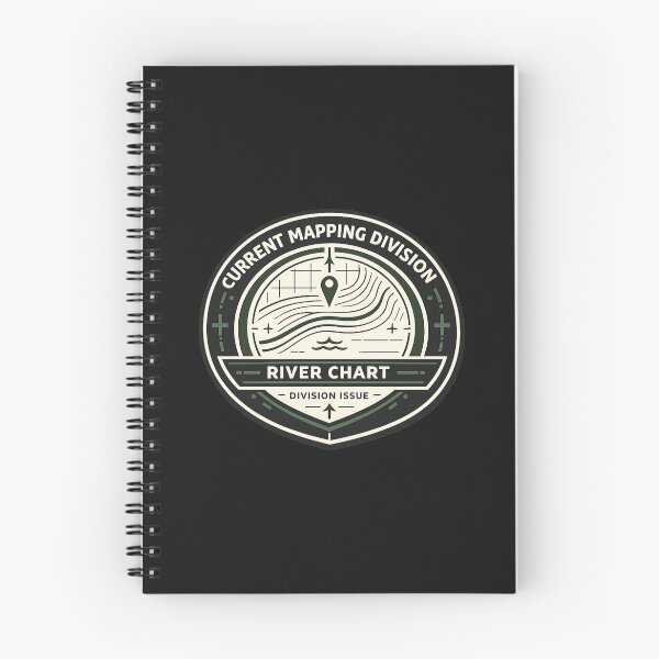 Item preview, Current Mapping Division River Chart Fishing Badge designed and sold by EimSol.