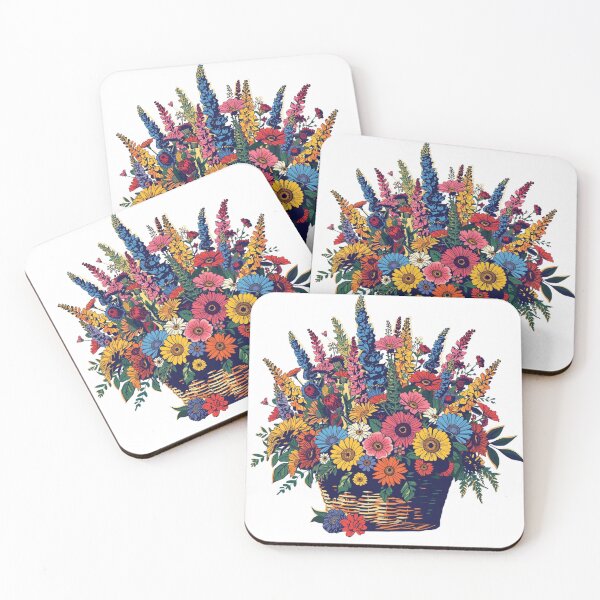 Item preview, Garden Flowers Basket Sticker, Garden Magnets   designed and sold by colorleafz.
