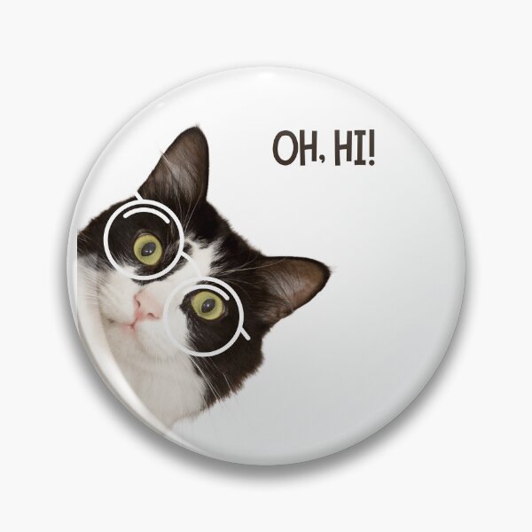 Item preview, Sneaky Cat, Oh, Hi! Funny Peeking Cat with Glasses designed and sold by Tamer ⭐⭐⭐⭐⭐.