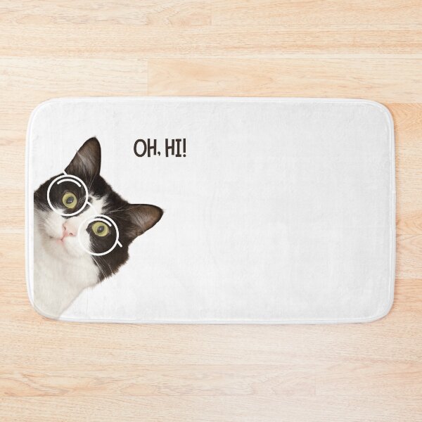 Item preview, Sneaky Cat, Oh, Hi! Funny Peeking Cat with Glasses designed and sold by Tamer ⭐⭐⭐⭐⭐.