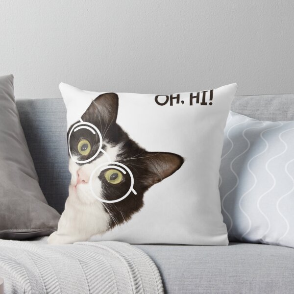 Item preview, Sneaky Cat, Oh, Hi! Funny Peeking Cat with Glasses designed and sold by Tamer ⭐⭐⭐⭐⭐.