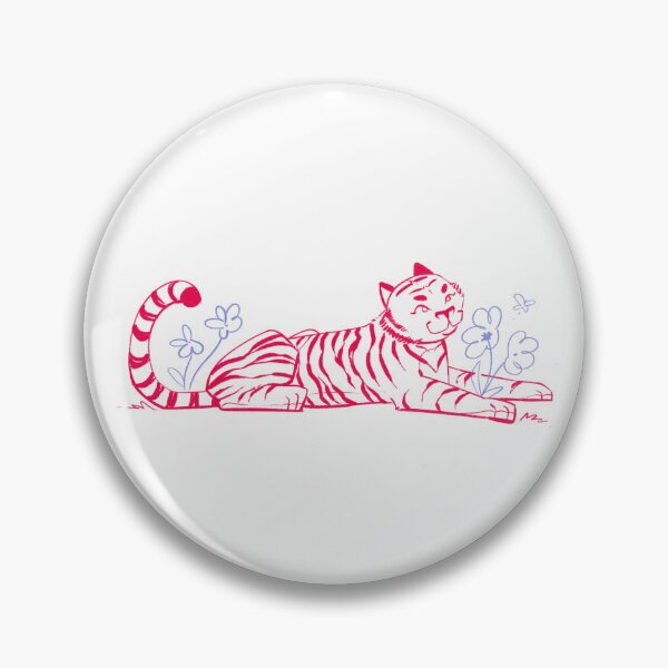Item preview, Psychedelic Tiger in a Flower Field designed and sold by ChiaraAless.