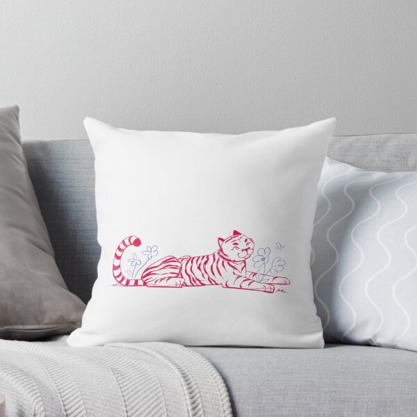 Item preview, Psychedelic Tiger in a Flower Field designed and sold by ChiaraAless.