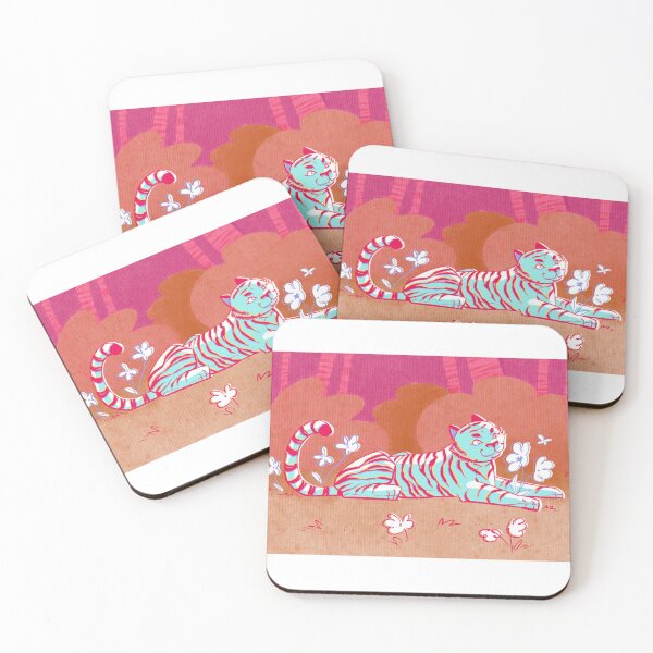 Item preview, Psychedelic Tiger in a Flower Field designed and sold by ChiaraAless.