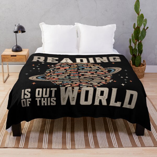 Item preview, Reading Is Out Of This World Planet Made of Books Space Reader Design designed and sold by PROPera-design.