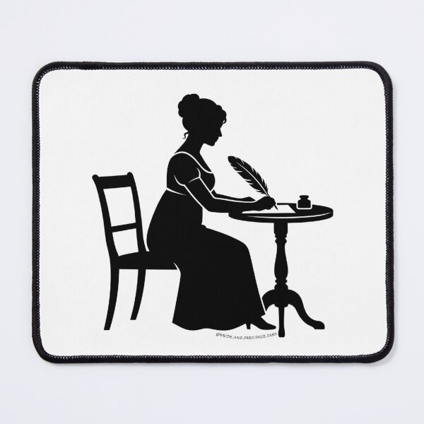 Item preview, Jane Austen's Writing Silhouette – Regency Era Aesthetic designed and sold by PandPFans.