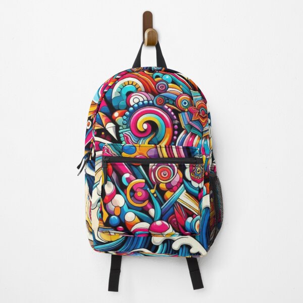 Item preview, Abstract Ocean Waves & Geometric Burst – Psychedelic Design designed and sold by Dogandesighn.