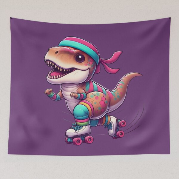Item preview, Retro 90s Dinosaur on Roller Skates - Vintage Skater Aesthetic designed and sold by AlanyaArtX.