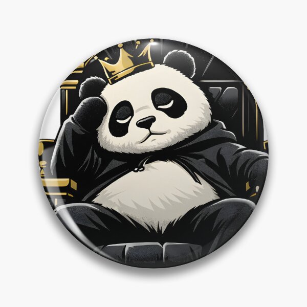 Item preview, Lowkey Main Character Panda King - Chill Bro Aesthetic Lazy Panda on Throne Crown Design for Introverts by Vivaan Studio designed and sold by Vivaan Studio.