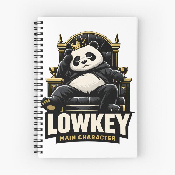 Item preview, Lowkey Main Character Panda King - Chill Bro Aesthetic Lazy Panda on Throne Crown Design for Introverts by Vivaan Studio designed and sold by Vivaan Studio.