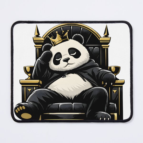Item preview, Lowkey Main Character Panda King - Chill Bro Aesthetic Lazy Panda on Throne Crown Design for Introverts by Vivaan Studio designed and sold by Vivaan Studio.