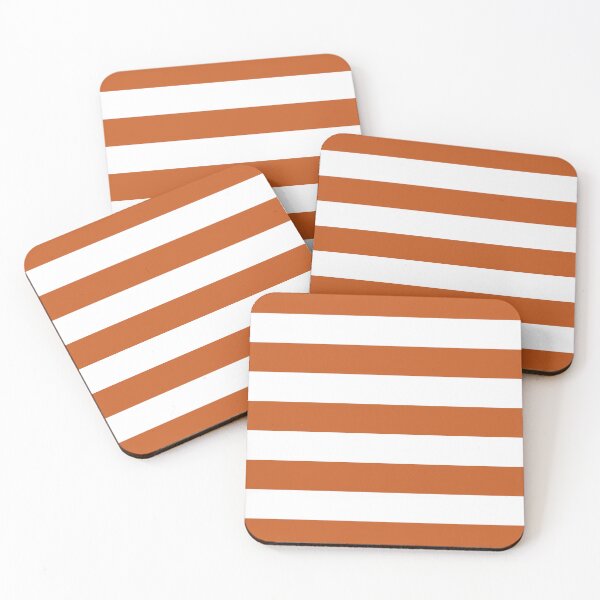 Item preview, Striped White And Burnt Orange Pattern designed and sold by pattern-archive.