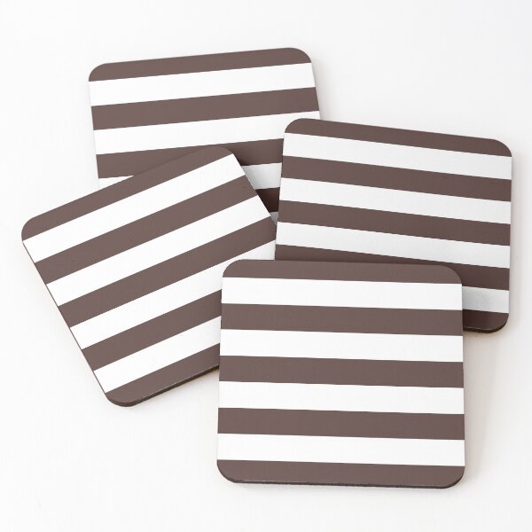 Item preview, Striped White And Chocolate Pattern designed and sold by pattern-archive.