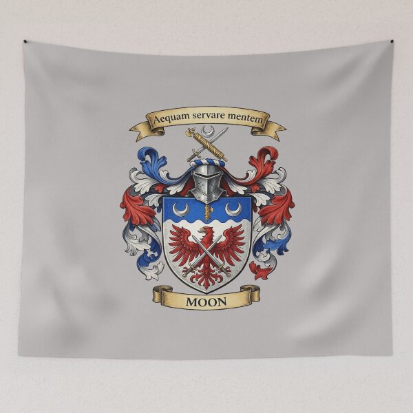 Item preview, The Moon Family Coat of Arms designed and sold by BagTown Clans.