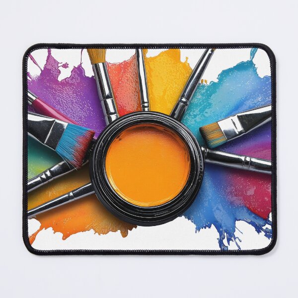 Item preview, Colorful Paint Splash With Brushes designed and sold by Angellacelin.