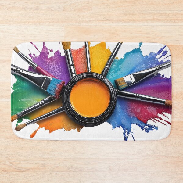 Item preview, Colorful Paint Splash With Brushes designed and sold by Angellacelin.