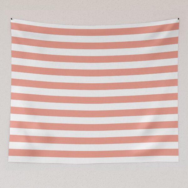 Item preview, Striped White And Coral Pattern designed and sold by pattern-archive.