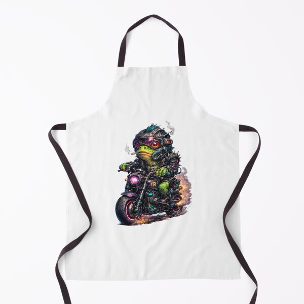Item preview, Cybernetic Frog on a futuristic motorcycle designed and sold by FroggyOnly.