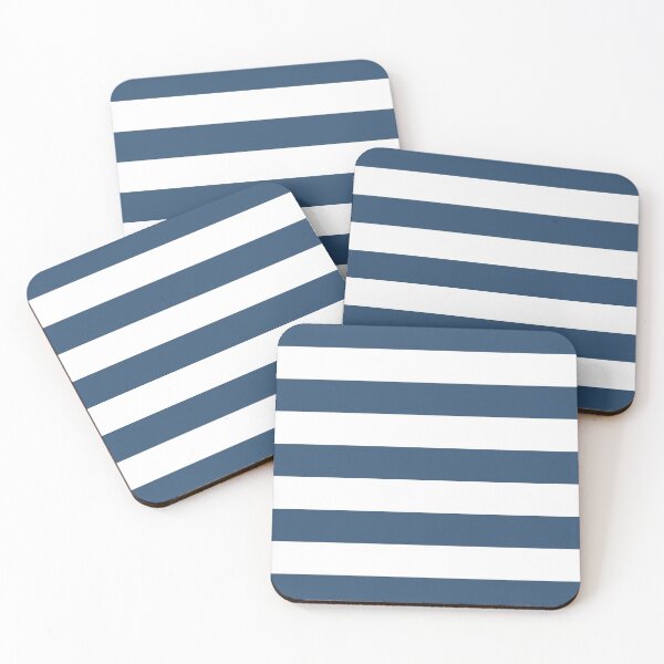Item preview, Striped White And Denim Pattern designed and sold by pattern-archive.
