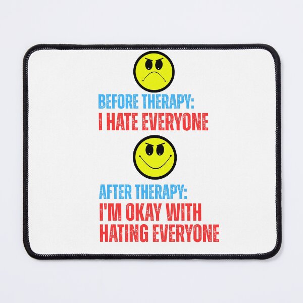 Item preview, Funny Therapy Meme Sticker Illustration for Sarcastic Humor Fans designed and sold by RickE.