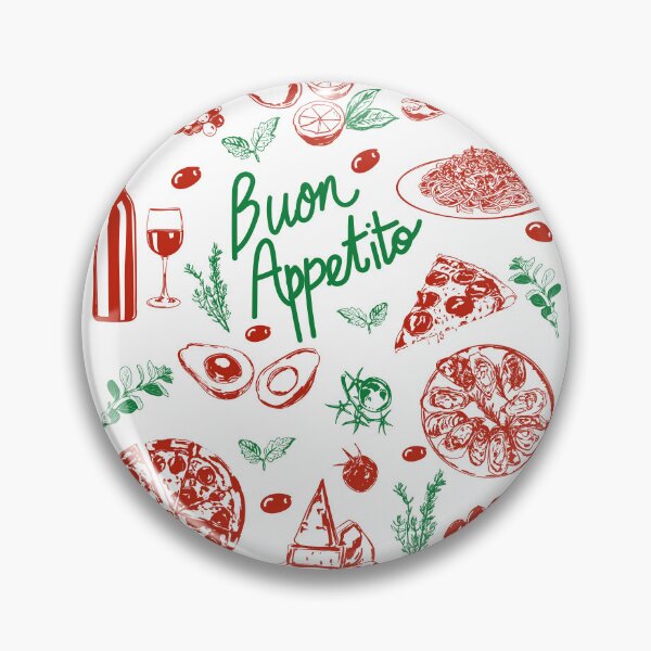 Item preview, Buon Appetito Italian Food Doodles Illustration designed and sold by MaiZephyr.