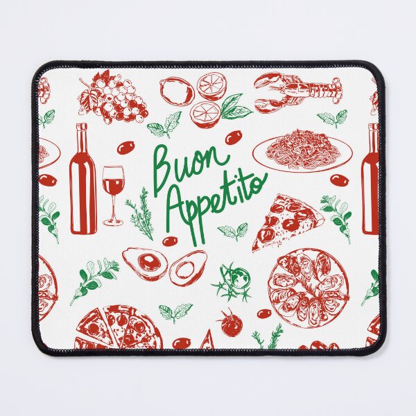 Item preview, Buon Appetito Italian Food Doodles Illustration designed and sold by MaiZephyr.