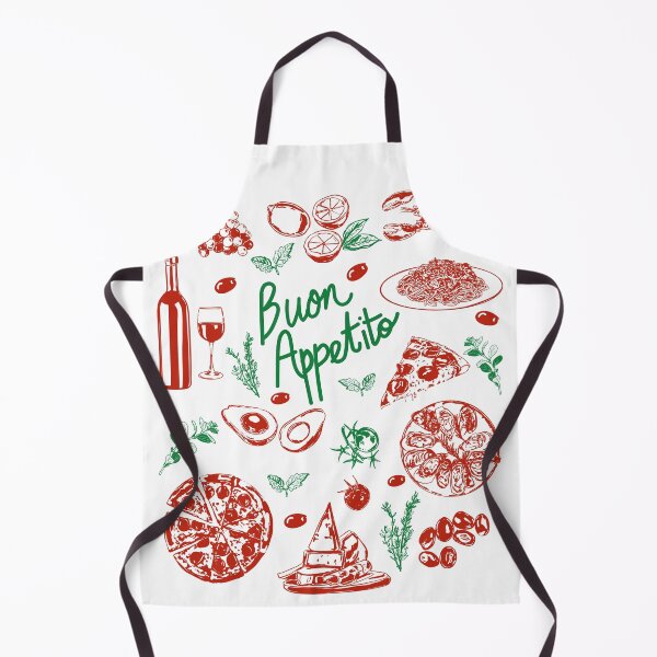 Item preview, Buon Appetito Italian Food Doodles Illustration designed and sold by MaiZephyr.