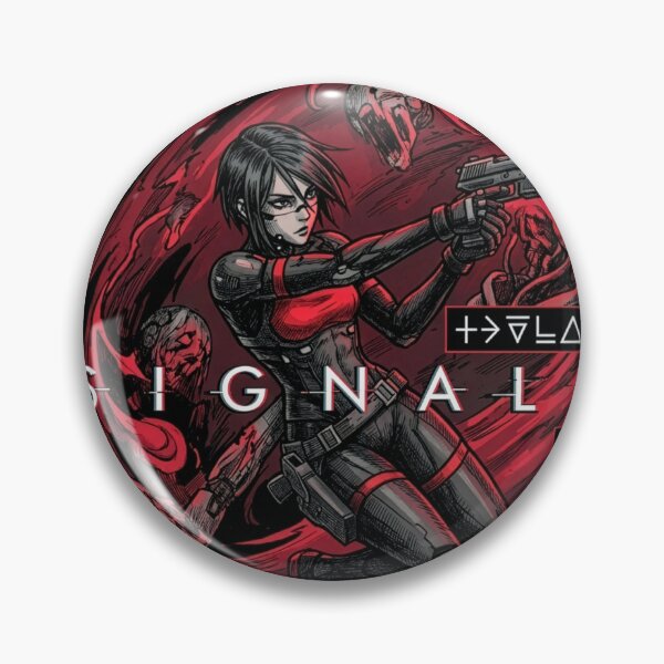Item preview, Signalis Elster Black Red Design Pixel Horror Portrait designed and sold by Senpaiwaves.