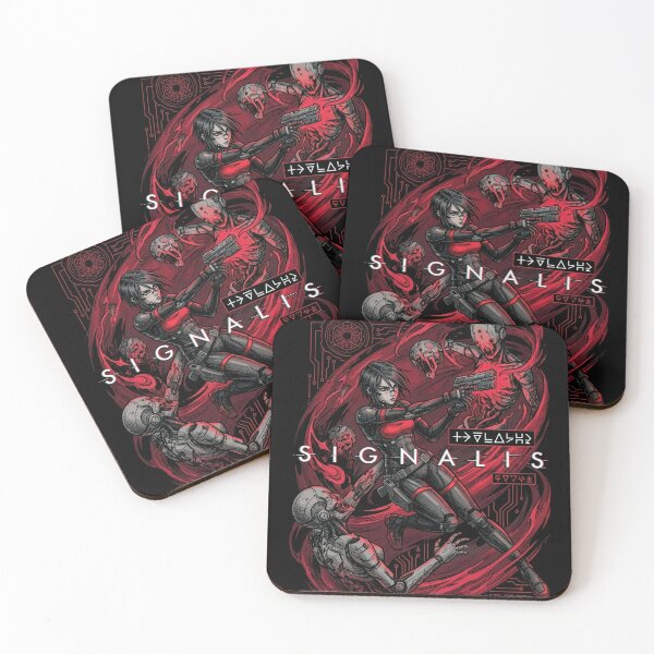 Item preview, Signalis Elster Black Red Design Pixel Horror Portrait designed and sold by Senpaiwaves.