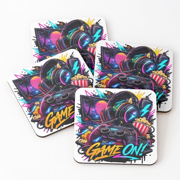 Item preview, Game On! – Retro Neon Gamer Design for Video Gamers designed and sold by Ana Gómez.