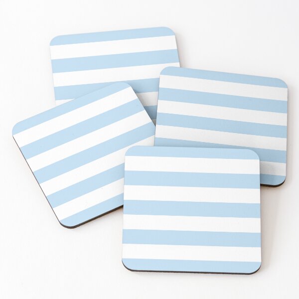 Item preview, Striped White And Ice Blue Pattern designed and sold by pattern-archive.