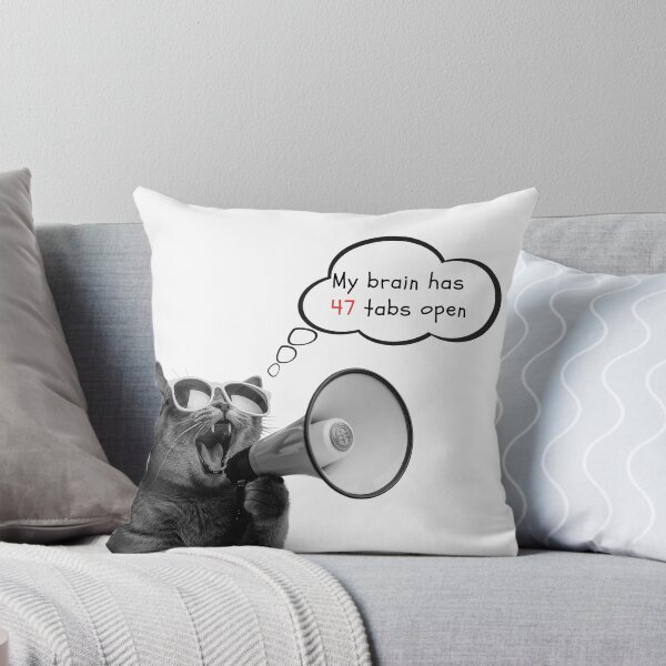 Item preview, 47 Tabs Open Cat Meme designed and sold by Tamer ⭐⭐⭐⭐⭐.