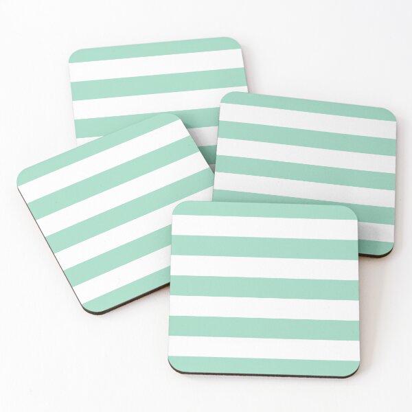 Item preview, Striped White And Mint Pattern designed and sold by pattern-archive.
