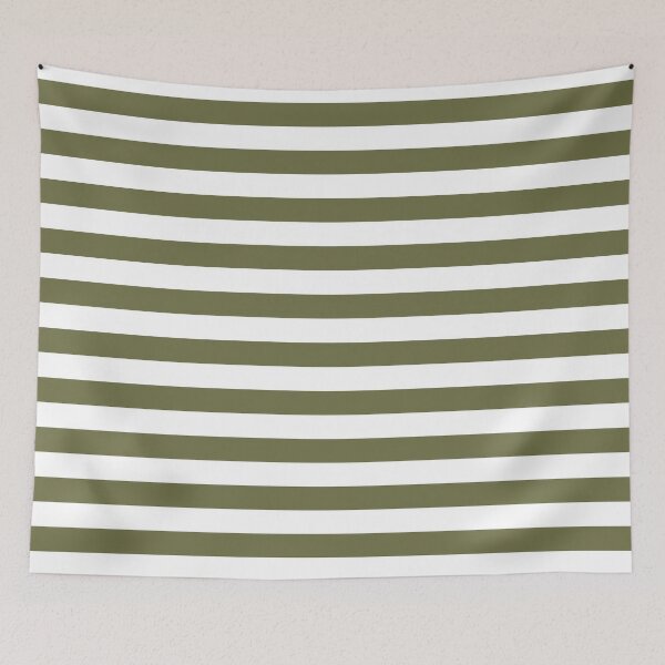 Item preview, Striped White And Olive Pattern designed and sold by pattern-archive.
