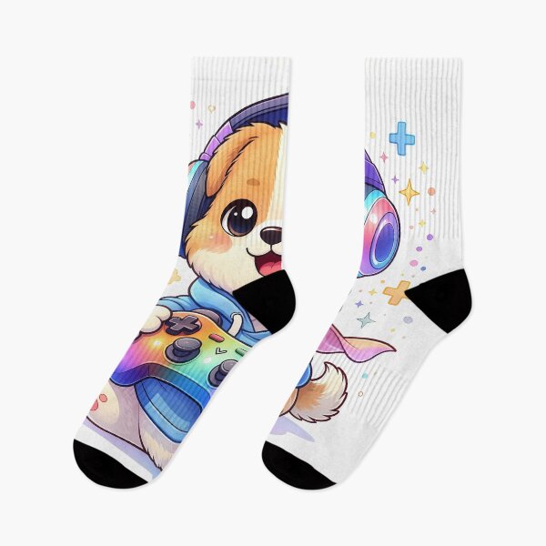 Item preview, Cute Gamer Puppy with Controller | Kawaii Gaming Dog Cartoon Illustration designed and sold by Furfolkz.