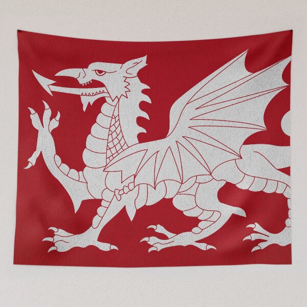 Item preview, White Dragon Battle Flag of the Saxons designed and sold by colourfind.