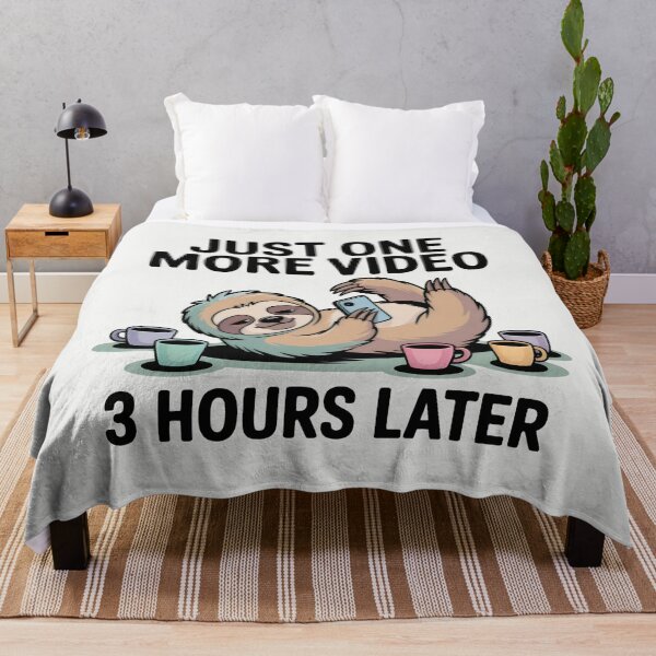 Item preview, Just One More Video Sloth Procrastination designed and sold by SplashTastic.