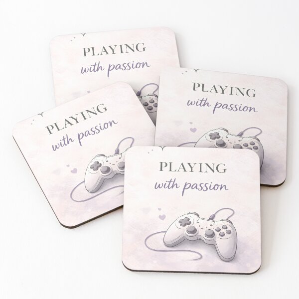 Item preview, Playing With Passion – Cozy Gamer Motivation Poster | Minimalist Gaming Quote designed and sold by CozyLifeStudio.