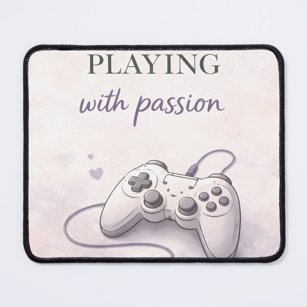 Item preview, Playing With Passion – Cozy Gamer Motivation Poster | Minimalist Gaming Quote designed and sold by CozyLifeStudio.